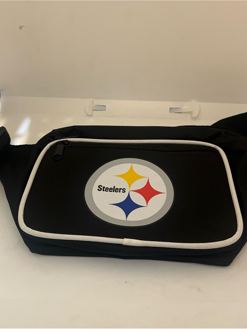 Pittsburgh Steelers Fanny Pack Waist Adjustable Belt Black Canvas Bag